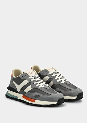 LUFIAN AUKE Gri Deri Erkek Sneaker
