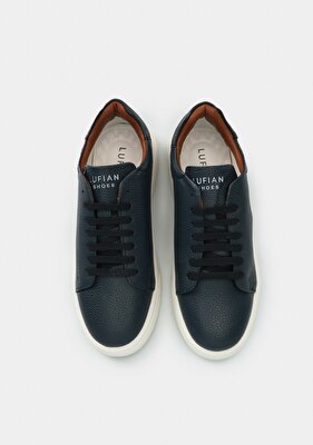 LUFIAN Tommy Lacivert Deri Erkek Sneaker