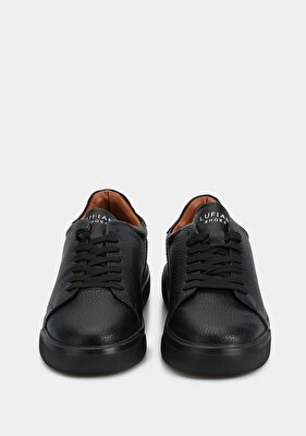 LUFIAN Tommy Siyah Deri Erkek Sneaker