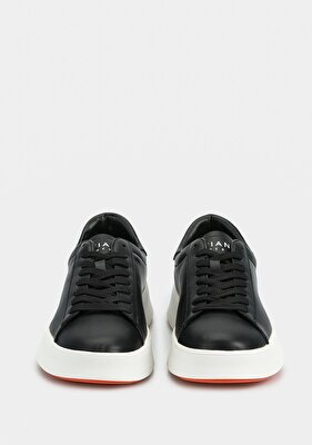LUFIAN ANTON Siyah Deri Erkek Sneaker