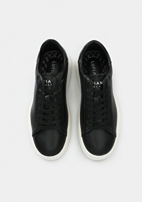 LUFIAN ANTON Siyah Deri Erkek Sneaker