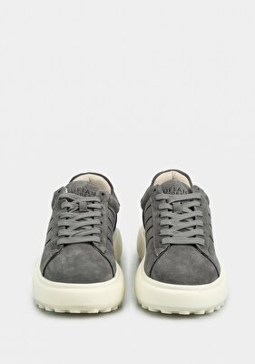 LUFIAN FRANK Gri Deri Erkek Sneaker