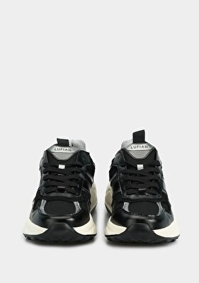 LUFIAN EDUARD Siyah Deri Erkek Sneaker