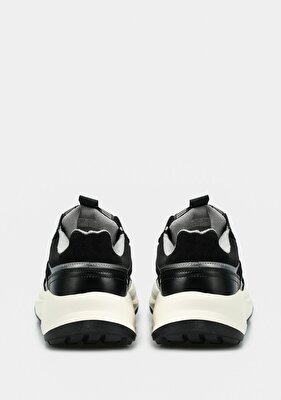 LUFIAN EDUARD Siyah Deri Erkek Sneaker