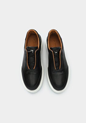 Provoq Siyah Deri Erkek Ayakkabı