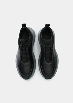 Provoq Siyah Deri Erkek Sneaker
