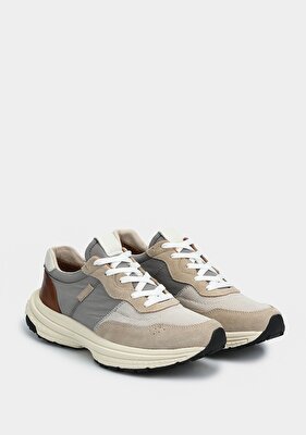 Provoq Bej Deri Erkek Sneaker