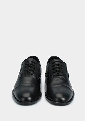 Provoq Siyah Deri Erkek Ayakkabı