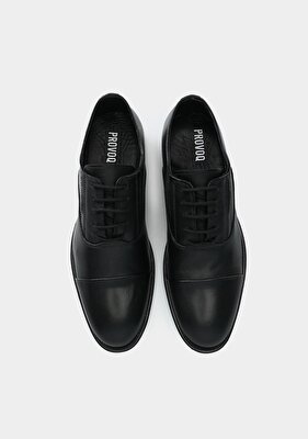 Provoq Siyah Deri Erkek Ayakkabı