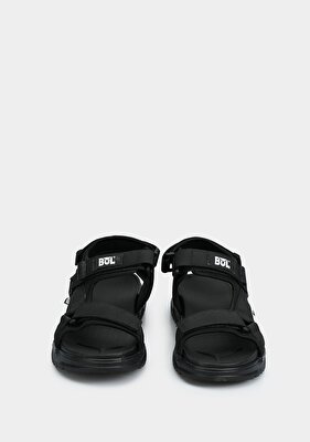 Bulldozer Siyah Erkek Düz Sandalet