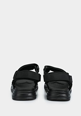 Bulldozer Siyah Erkek Düz Sandalet