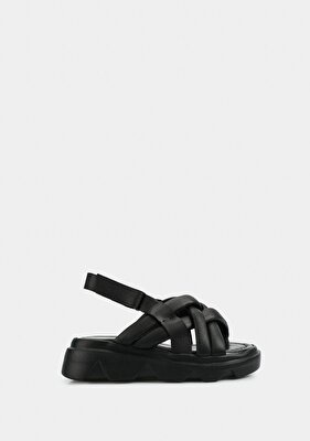 Kiddo Siyah Kız Çocuk Düz Sandalet