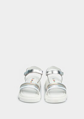 Kiddo Gümüş Kız Çocuk Düz Sandalet