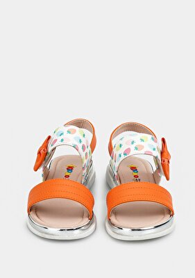 Kiddo Turuncu Kız Çocuk Düz Sandalet