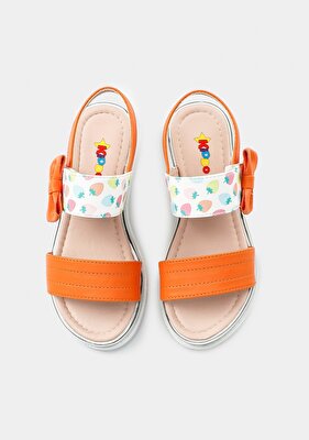 Kiddo Turuncu Kız Çocuk Düz Sandalet