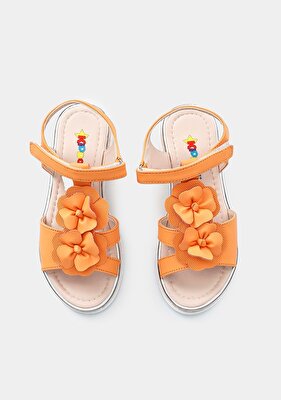 Kiddo Turuncu Kız Çocuk Düz Sandalet