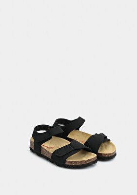 Superfit Siyah Erkek Çocuk Düz Sandalet