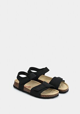 Superfit Siyah Erkek Çocuk Düz Sandalet