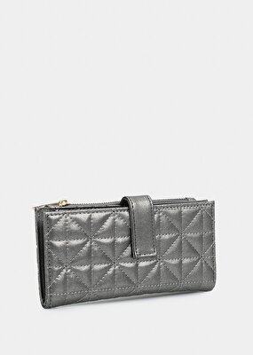 Provoq Platin  Provoq 504 Düz Lame Cüzdan