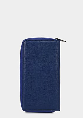 Carrera Mavi  Carrera CAR006 Mavi Hakiki Deri Cüzdan