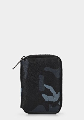 Carrera Kahve  Carrera CAR007 Kamuflaj Siyah Hakiki Deri Cüzdan