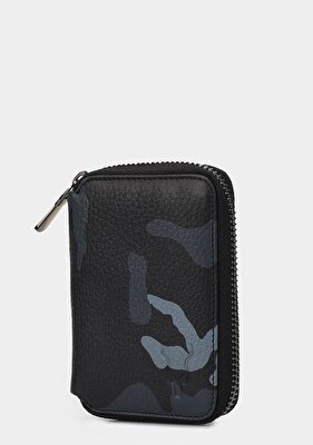 Carrera Kahve  Carrera CAR007 Kamuflaj Siyah Hakiki Deri Cüzdan