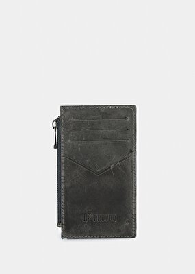 Provoq Gri  Provoq 327 Gri Crazy Deri Cüzdan