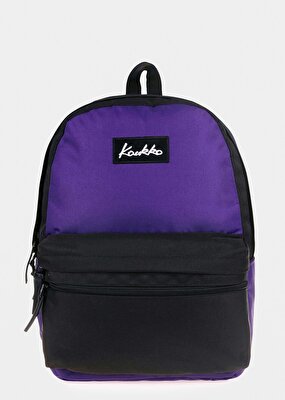 Kaukko Mor  KAUKKO BASIC DUBLE COLORS SIRT ÇANTASI MOR SİYAH