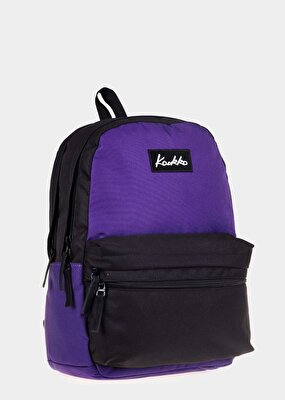 Kaukko Mor  KAUKKO BASIC DUBLE COLORS SIRT ÇANTASI MOR SİYAH