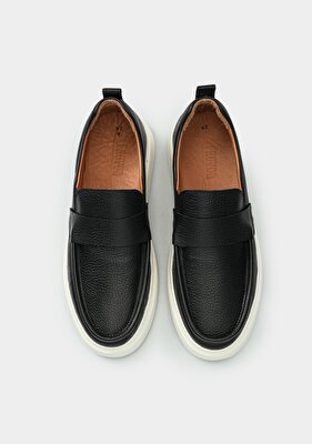 Provoq Siyah Deri Erkek Ayakkabı