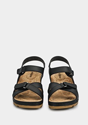 Eclipse Siyah Kadın Düz Sandalet