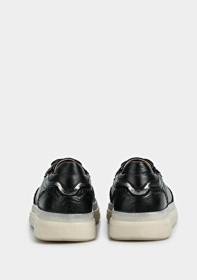 Provoq Siyah Deri Kadın Sneaker