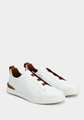 Provoq Beyaz Deri Erkek Sneaker