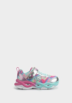 Skechers Twisty Glow Sorbet Swirl Gümüş Kız Çocuk Sneaker 303716Lsmlt