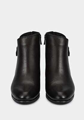 Provoq Kahve Deri Kadın Bootie