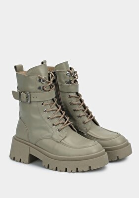 Provoq Olive Deri Kadın Bot