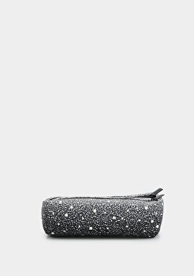 Kaukko Siyah  KAUKKO DOTS DUAL KALEM ÇANTASI BLACK