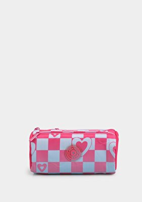 Kaukko Pembe  KAUKKO NATURE SOFT DUAL KALEM ÇANTASI PINK-BLUE