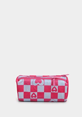 Kaukko Pembe  KAUKKO NATURE SOFT DUAL KALEM ÇANTASI PINK-BLUE