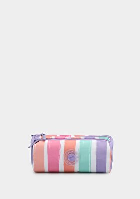 Kaukko Lila  KAUKKO RAINBOW DUAL KALEM ÇANTASI LINE LILAC