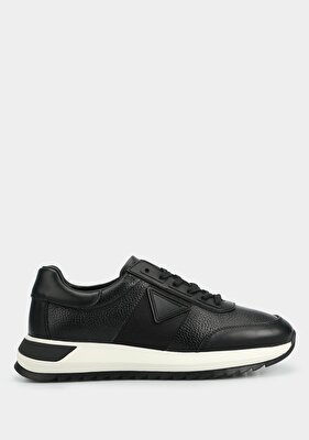 Provoq Siyah Deri Erkek Sneaker