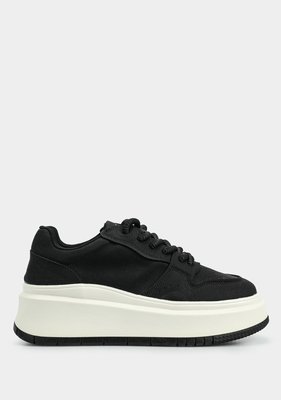 LUFIAN LAURA Siyah Deri Kadın Sneaker