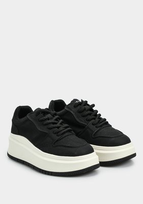 LUFIAN LAURA Siyah Deri Kadın Sneaker