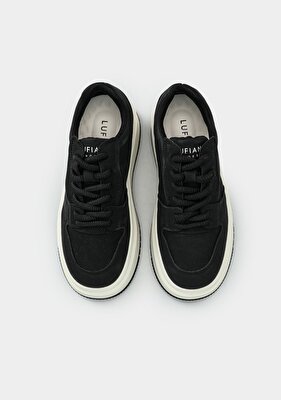 LUFIAN LAURA Siyah Deri Kadın Sneaker